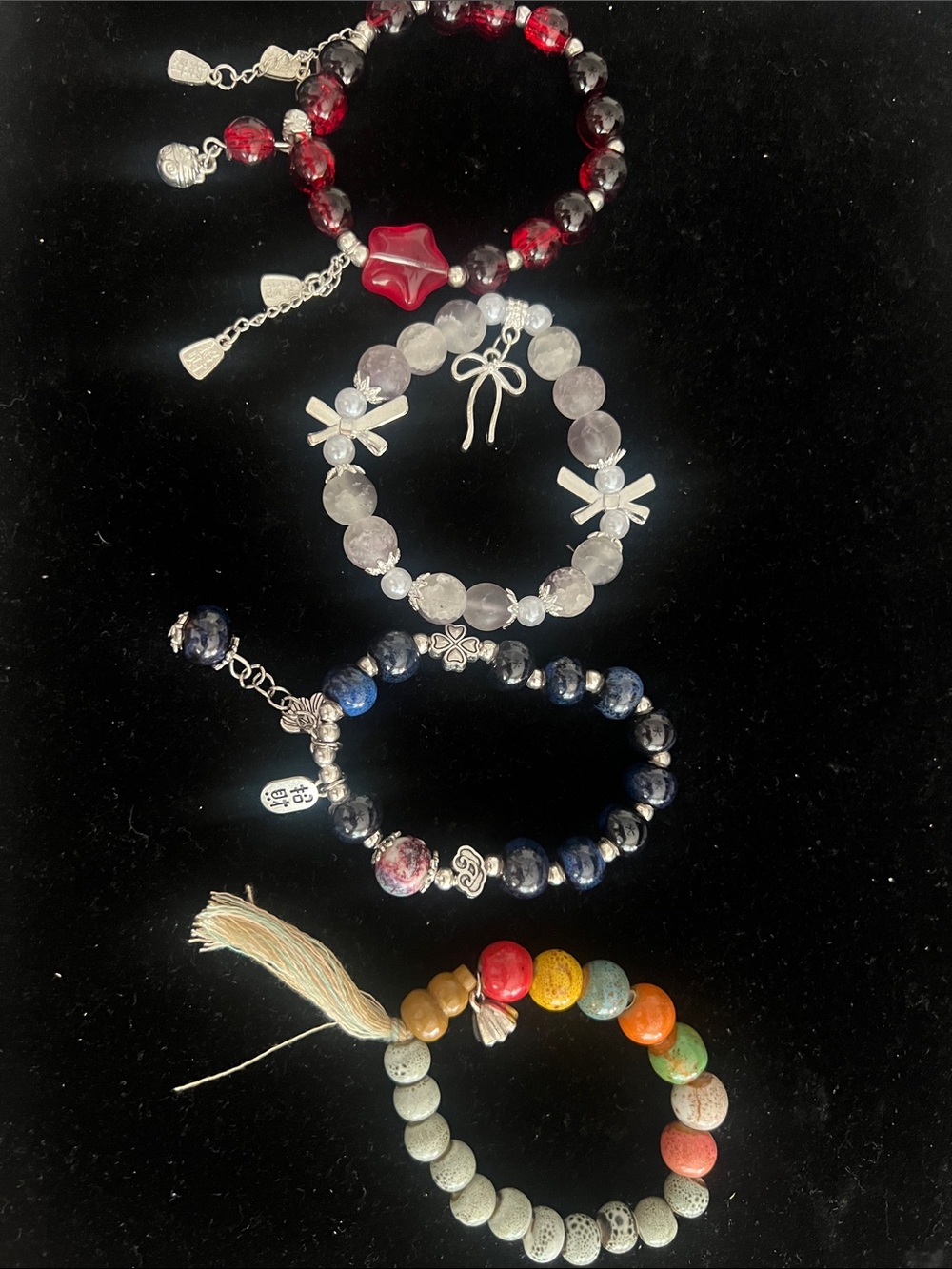 Handcrafted Multicolor Beaded Stretch Bracelet
